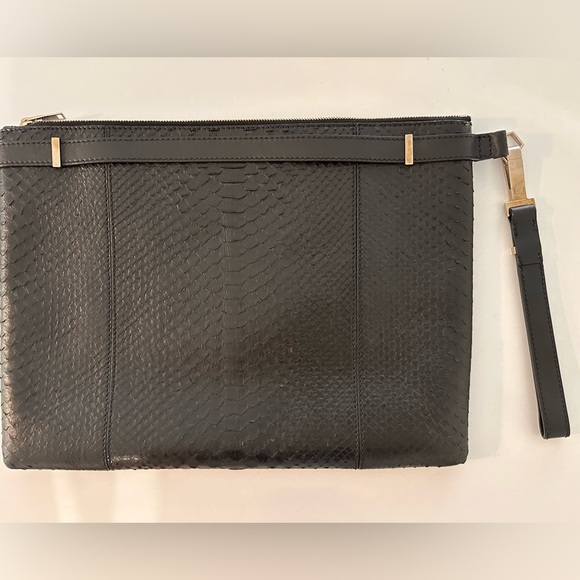 Balenciaga python / leather pouch - Picture 5 of 7